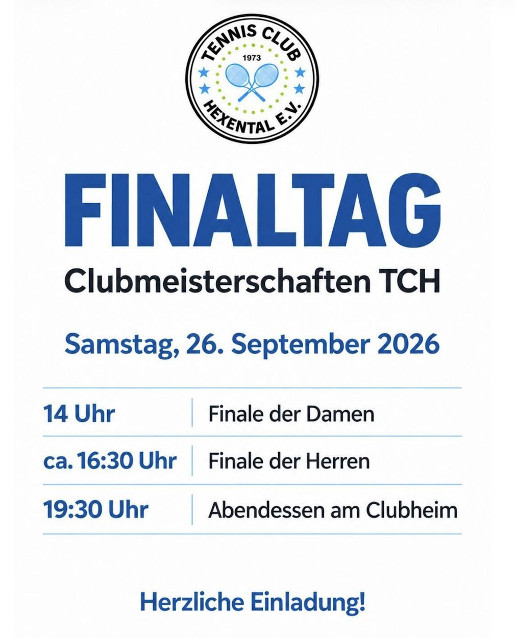 Finaltag Clubmeisterschaften Damen + Herren
