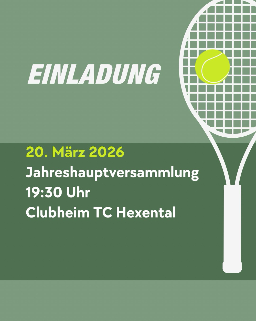 Jahreshauptversammlung 